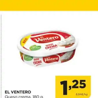 Alimerka EL VENTERO Queso crema, oferta