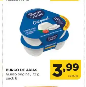 Alimerka BURGO DE ARIAS Queso original, oferta