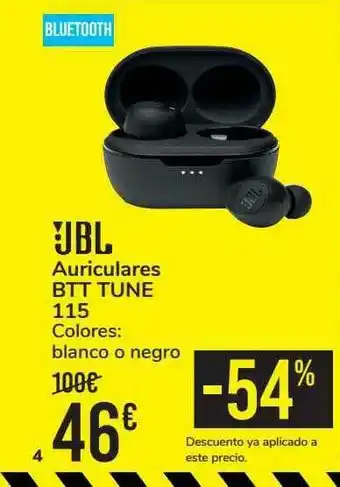 Carrefour Jbl Auriculares Btt Tune 115 oferta