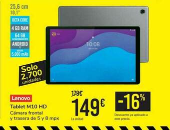 Carrefour Lenovo Tablet M10 Hd oferta