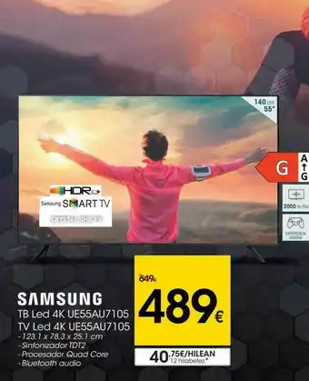 Eroski Samsung Tb Led 4k Ue55au7105 Tv Led 4k Ue55au7105 oferta