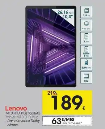 Eroski Lenovo M10 Fhd Plus Tableta oferta