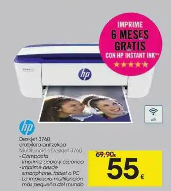 Eroski Hp Deskjet 3760 Erabilera-anitzekoa oferta