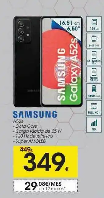 Eroski Samsung A52s oferta