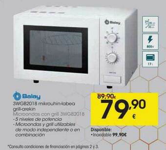Eroski Balay Microondas Con Grill 3wgb2018 oferta