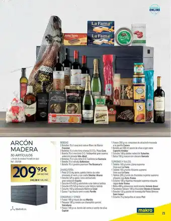 Makro Arcón Madera 30 Artículos oferta