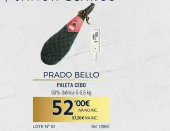 Makro Prado Bello Paleta Cebo oferta