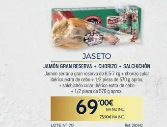 Makro Jaseto Jamón Gran Reserva + Chorizo + Salchichón oferta
