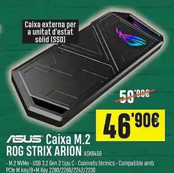 PCBox Asus Caixa M.2 Rog Strix Arion oferta