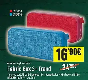 PCBox Energy Sistem Fabric Box 3+ Trend oferta