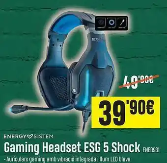 PCBox Energy Sistem Gaming Headset Esg 5 Shock oferta