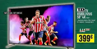 PCBox Td Systems Tv K58dlj12us 58 oferta