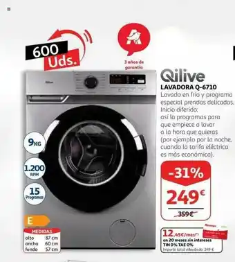 Alcampo Qilive Lavadora Q-6710 oferta