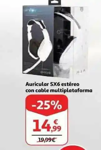 Alcampo Auricular Sx6 Estéreo Con Cable Multiplataforma oferta