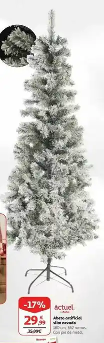 Alcampo Actuel Abeto Artificial Slim Nevado oferta
