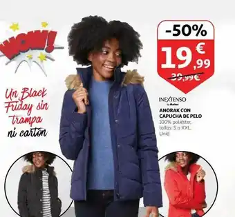 Alcampo Inextenso Anorak Con Capucha De Pelo oferta