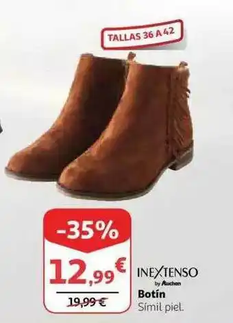 Alcampo Inextenso Botin Simil Piel oferta