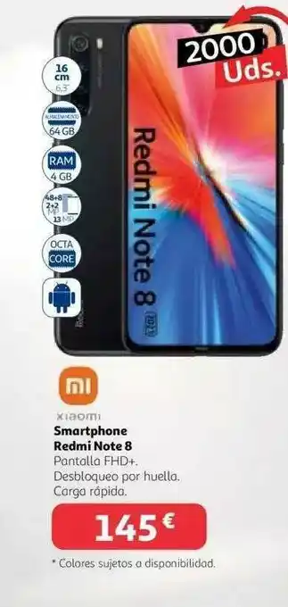 Alcampo Smartphone Redmi Note Xiaomi oferta
