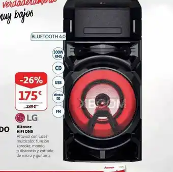 Alcampo Lg Altavoz Hifi On5 oferta