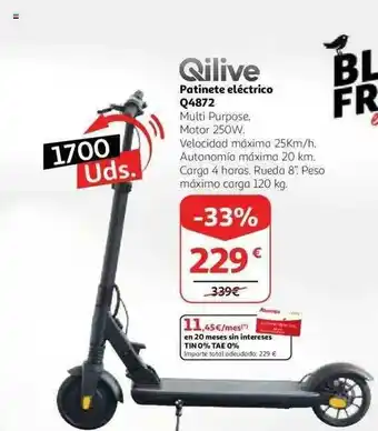 Alcampo Qilive Patinete Eléctrico Q4872 oferta