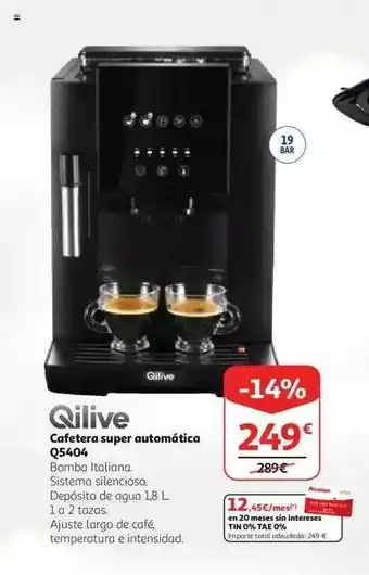 Alcampo Qilive Cafetera Super Automática Q5404 oferta