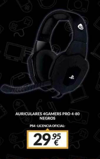 Game Auriculares 4gamers Pro 4-80 Negros oferta