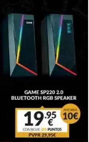 Game Game Sp220 2.0 Bluetooth Rgb Speaker oferta