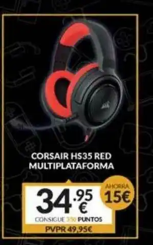 Game Corsair Hs35 Red Multiplataforma oferta