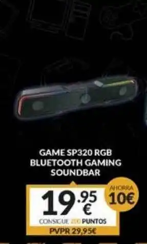 Game Game Sp320 Rgb Bluetooth Gaming Soudbar oferta