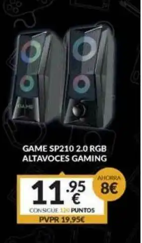 Game Sp210 2.0 Rgb Altavoces Gaming