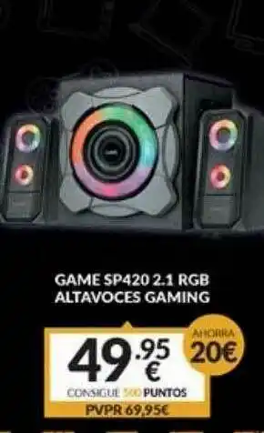 Game Sp420 2.1 Rgb Altavoces Gaming