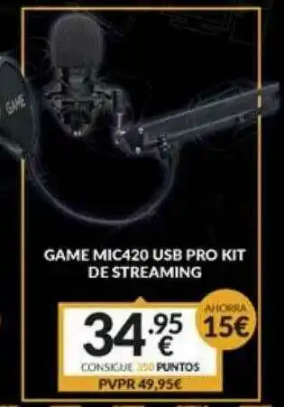 Game Game Mic420 Usb Pro Kit De Streaming oferta