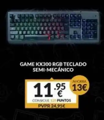 Game Game Kx300 Rgb Teclado Semi-mecánico oferta