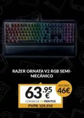 Game Razer Ornata V2 Rgb Semi-mecánico oferta