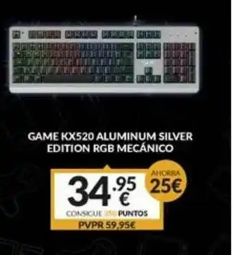 Game Game Kx520 Aluminum Silver Edition Rgb Mecánico oferta