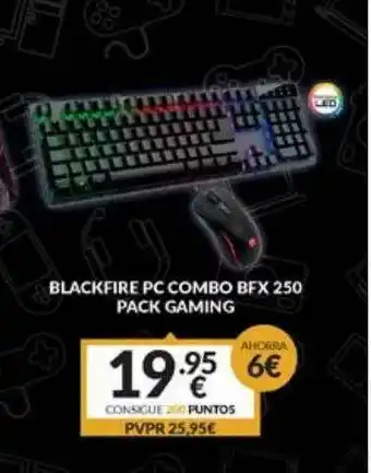 Game Blackfire Pc Combo Bfx 250 Pack Gaming oferta
