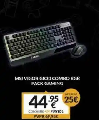 Game Msi Vigor Gk30 Combo Rgb Pack Gaming oferta