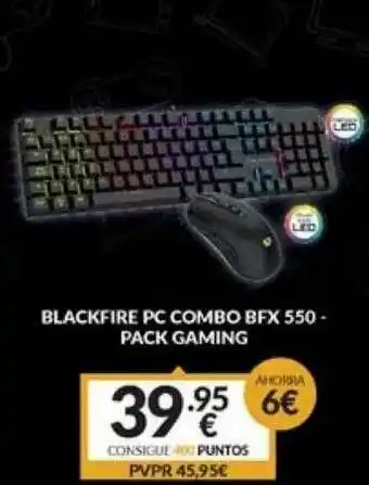Game Blackfire Pc Combo Bfx 550 - Pack Gaming oferta