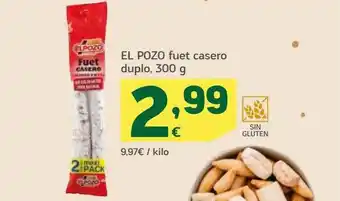 HiperDino El Pozo Fuet Casero Duplo oferta