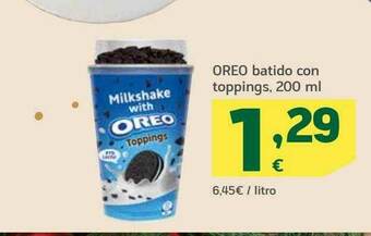 HiperDino Oreo Batido Con Toppings oferta