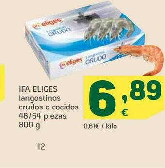 HiperDino Ifa Eliges Langostinos Crudos O Cocidos oferta