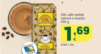 HiperDino Sol Café Molido Natural O Mezcla oferta
