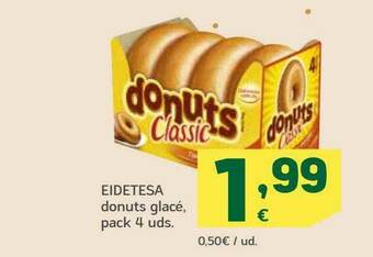 HiperDino Eidetesa Donuts Glacé oferta