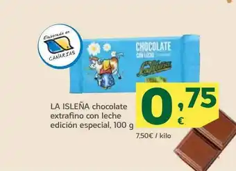 HiperDino La Isleña Chocolate Extrafino Con Leche Edicion Especial oferta