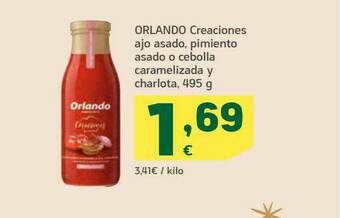HiperDino Orlando Creaciones Ajo Asado Pimiento Asado O Cebolla Caramelizada Y Charlota oferta