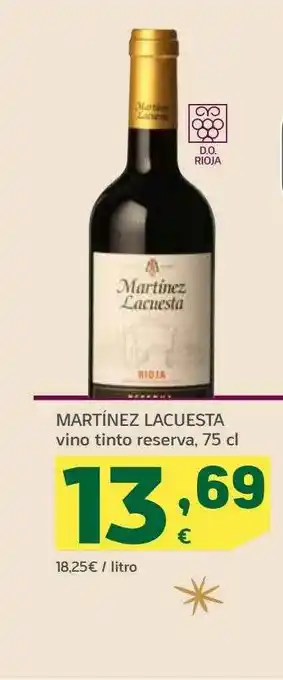 HiperDino Martinez Lacuesta Vino Tinto Reserva oferta