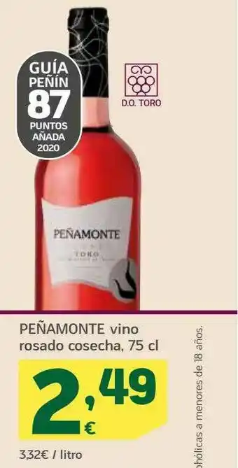 HiperDino Peñamonte Vino Rosado Cosecha oferta