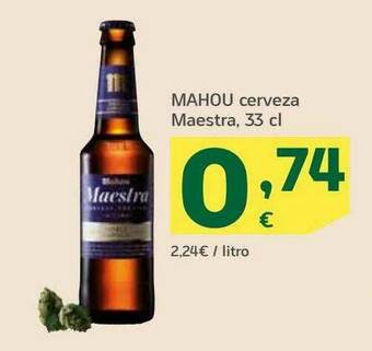 HiperDino Mahou Cerveza Maestra oferta