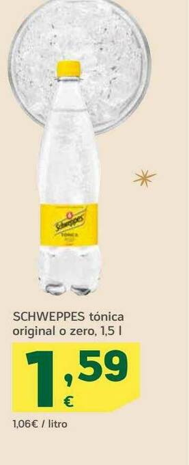 HiperDino Schweppes Tónica Original O Zero oferta