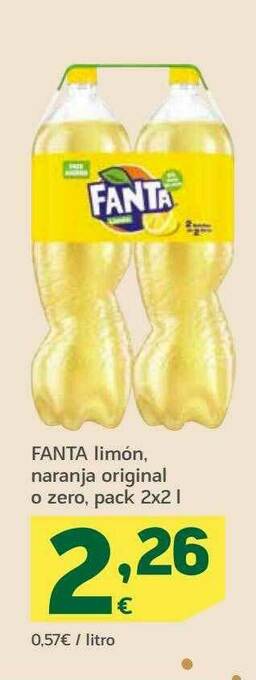 HiperDino Fanta Limón Naranja Original O Zero oferta